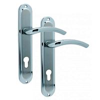 Ручки на планке KEDR 85.326-AL SN/CP сатин/хром